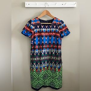Multicolored J. Crew Shift Dress Size 2